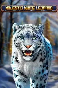 majestic white leopard slot logo